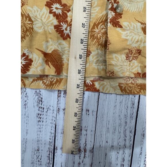Columbia Hawaiian Fish Print Linen Cotton Shirt Men’s XL Aloha Beach Vibes - Picture 4 of 7